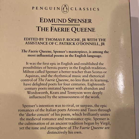 “The Faerie Queene,” oversized paperback - Picture 2 of 2